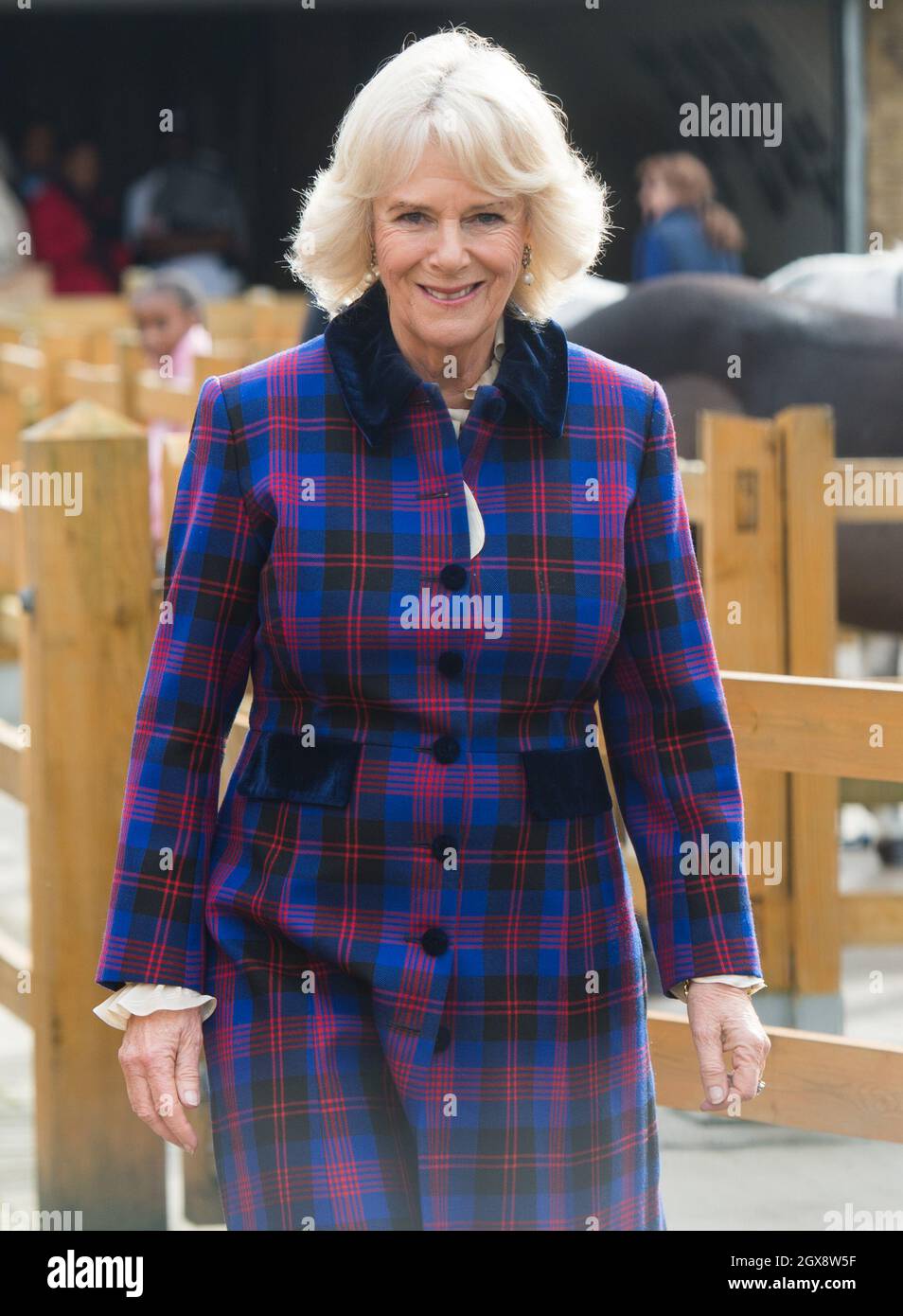 Camilla, Herzogin von Cornwall besucht am 16. Februar 2017 das Reitcenter des Ebony Horse Club in Brixton, um das 21-jährige Bestehen des Clubs zu feiern. Stockfoto