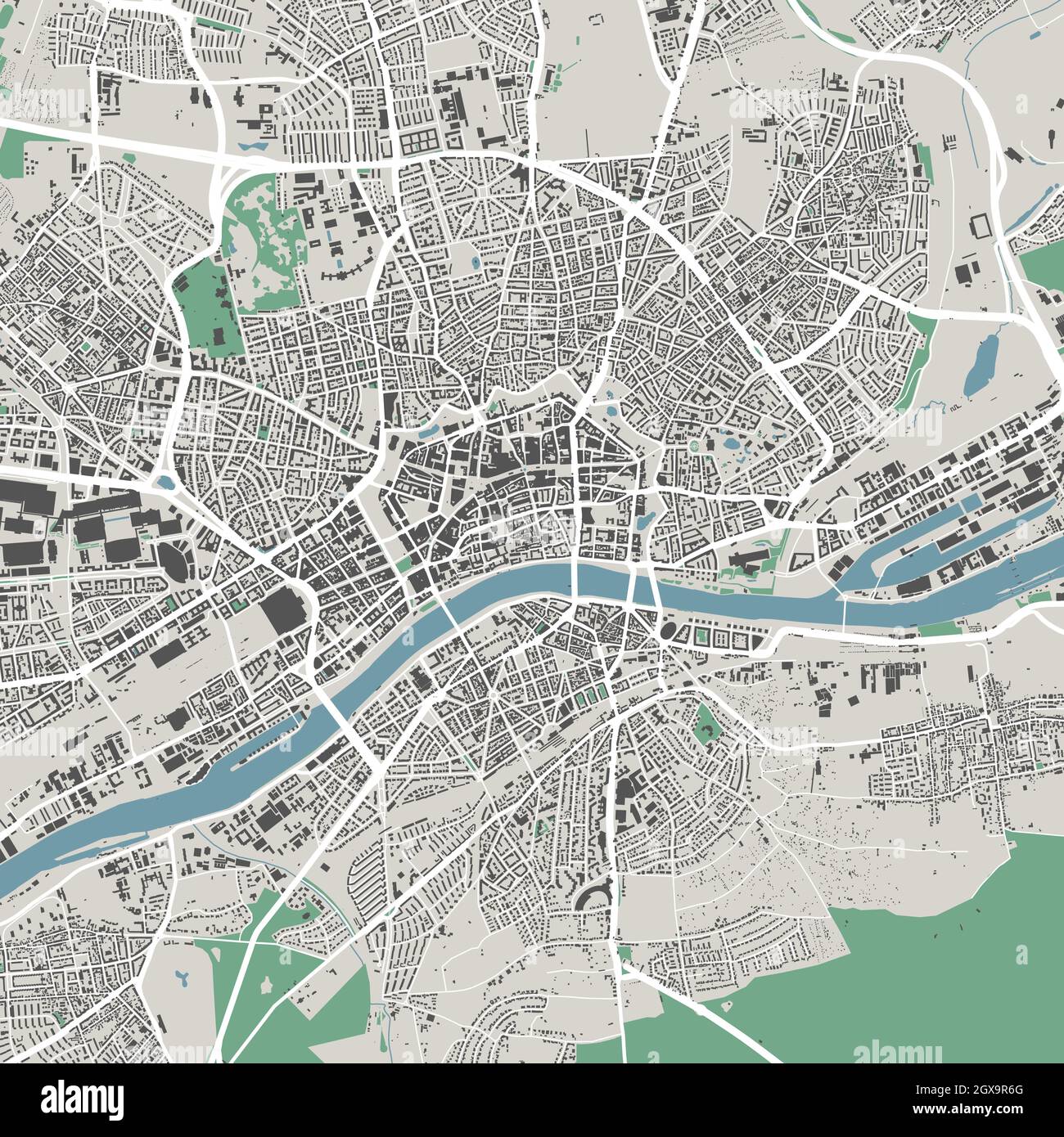 Stadtplan von Frankfurt am Main. Frankfurter Karte