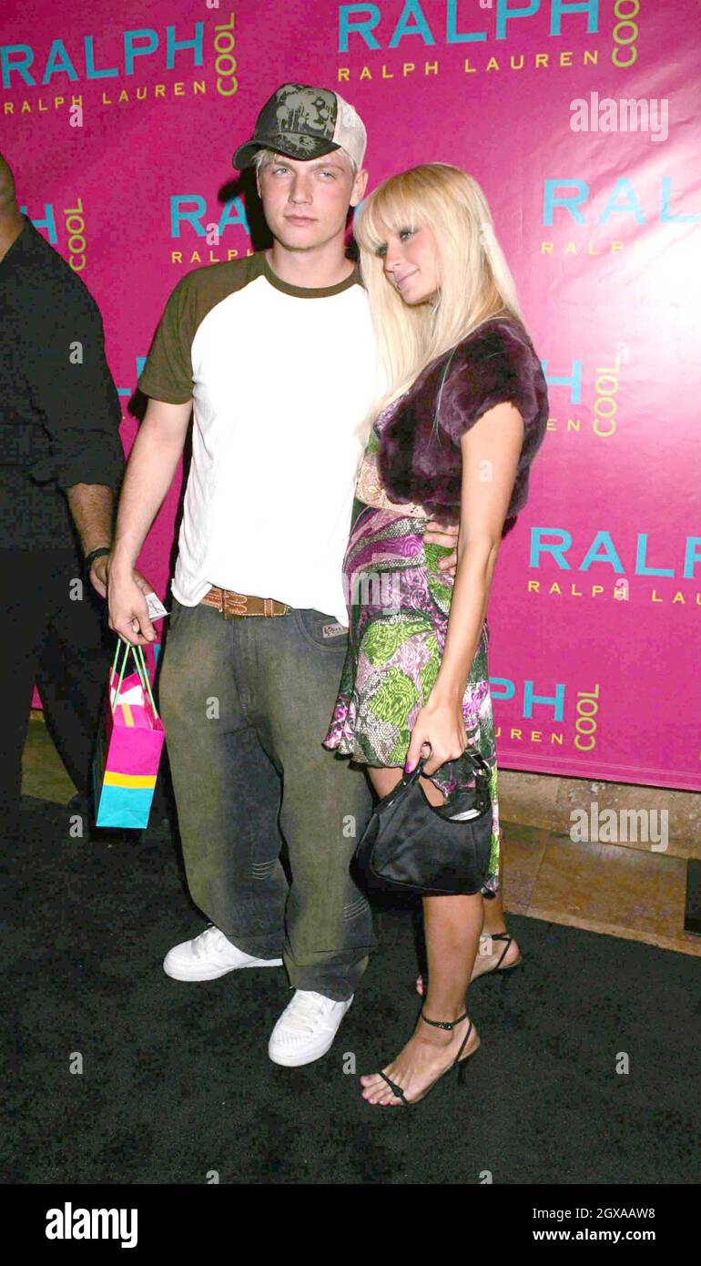 Paris Hilton und Nick Carter bei der Rock the Vote Party, Hollywood Stockfoto