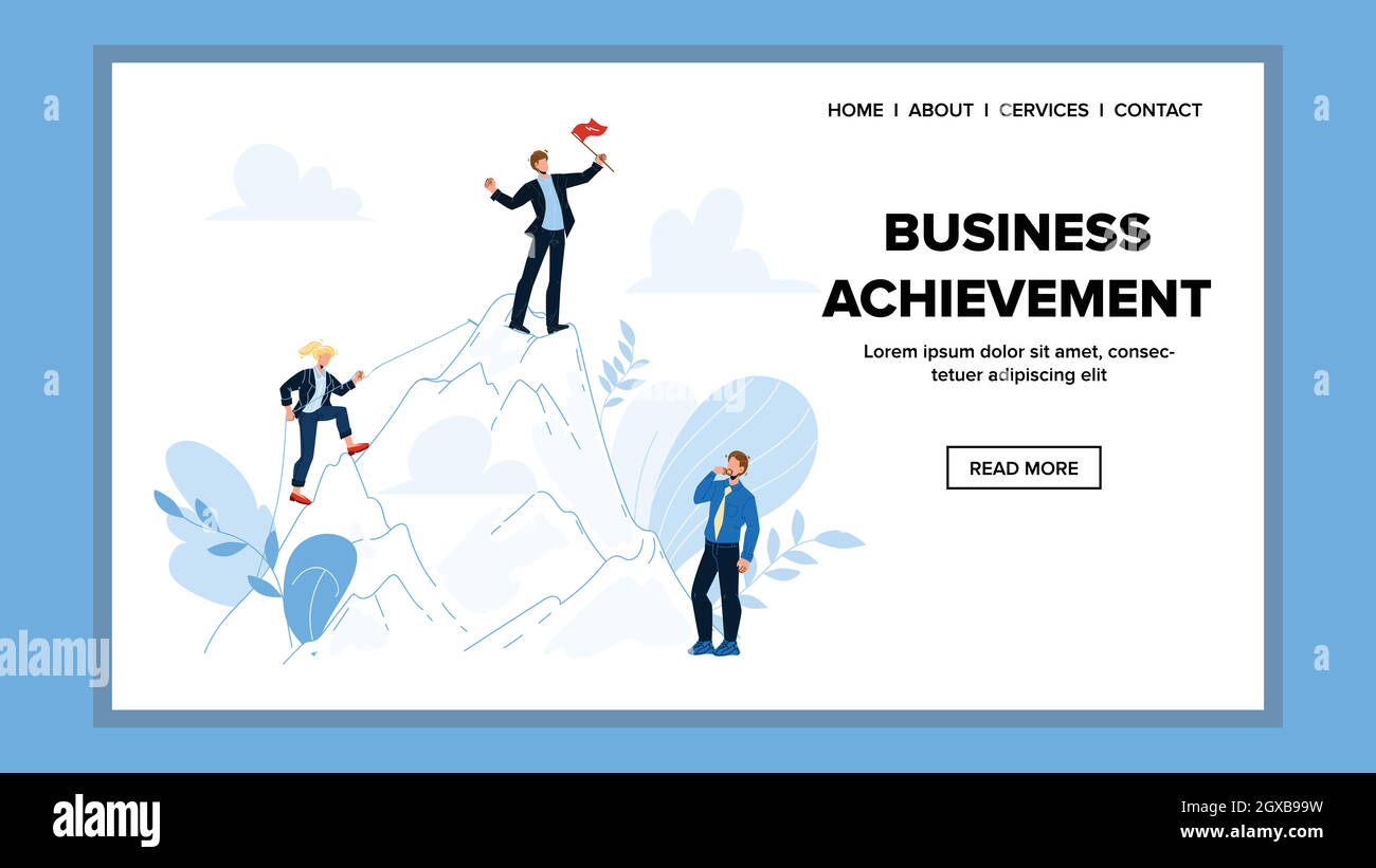 Business Achievement Strategy And Stages Vektor Illustration Stock Vektor