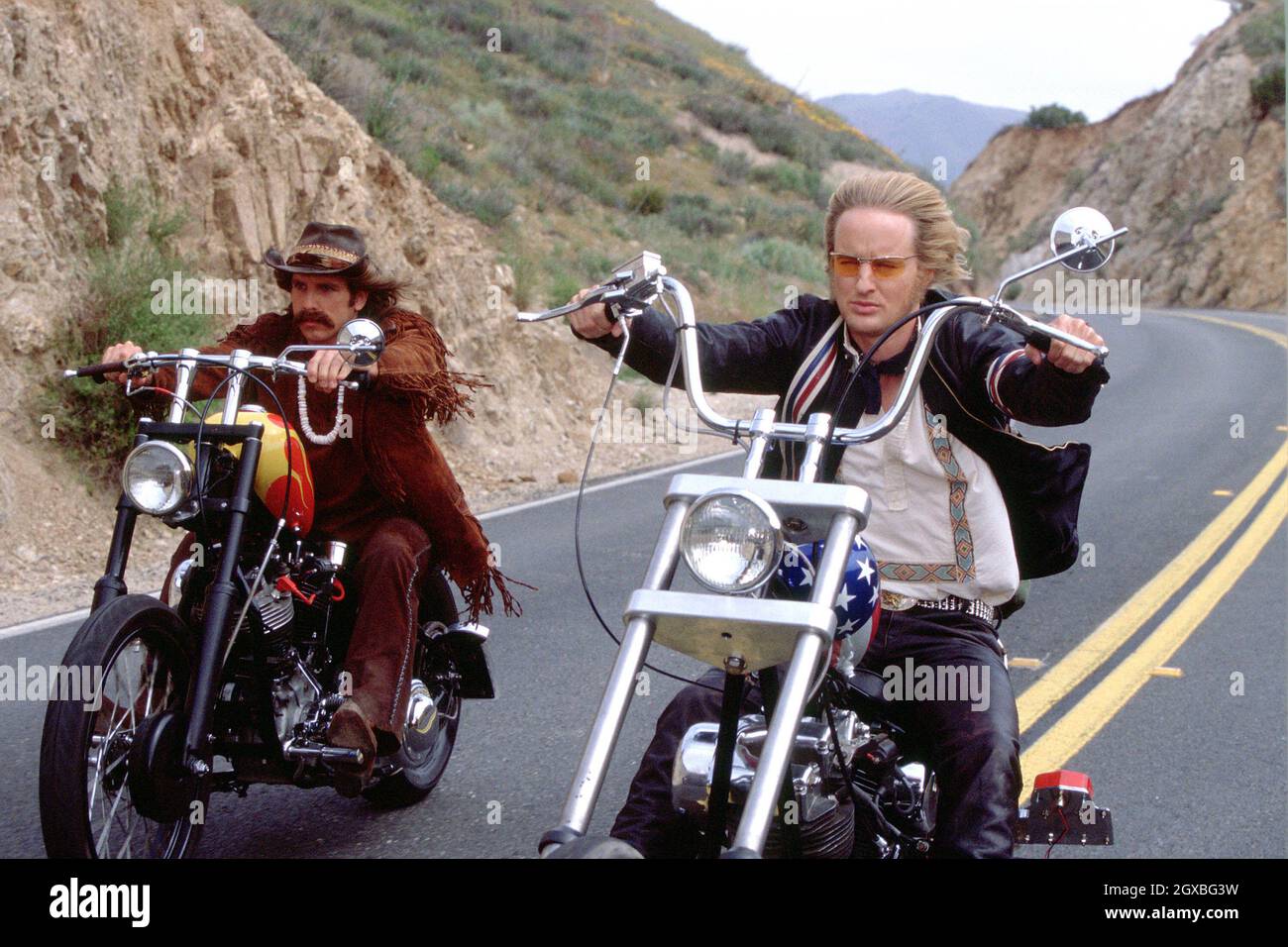 Owen Wilson, Vince Vaughn, Juliette Lewis und Snoop Dogg in Filmstill von Starsky & Hutch. Stockfoto