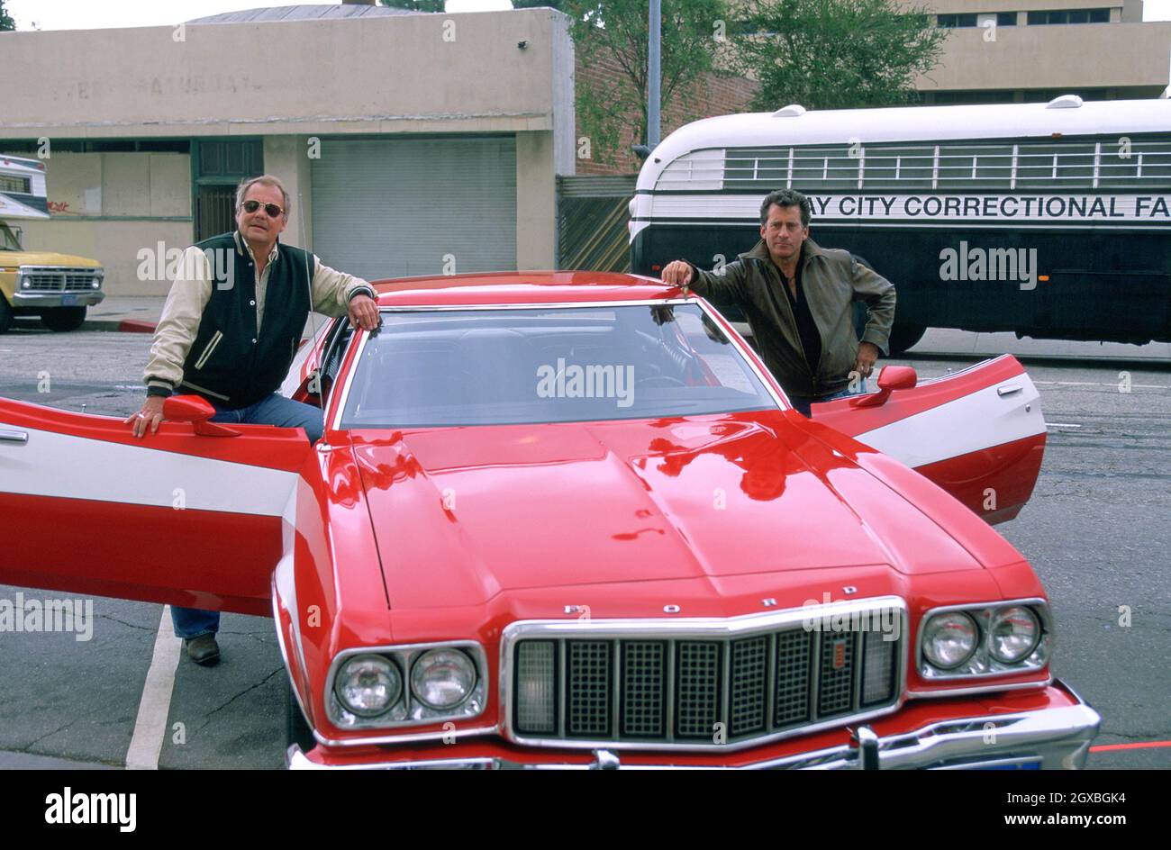 Owen Wilson, Vince Vaughn, Juliette Lewis und Snoop Dogg in Filmstill von Starsky & Hutch. Stockfoto