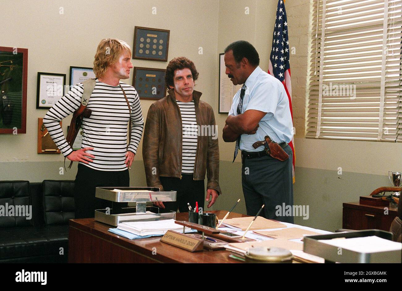 Owen Wilson, Vince Vaughn, Juliette Lewis und Snoop Dogg in Filmstill von Starsky & Hutch. Stockfoto