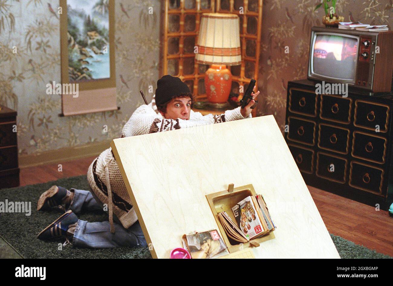 Owen Wilson, Vince Vaughn, Juliette Lewis und Snoop Dogg in Filmstill von Starsky & Hutch. Stockfoto