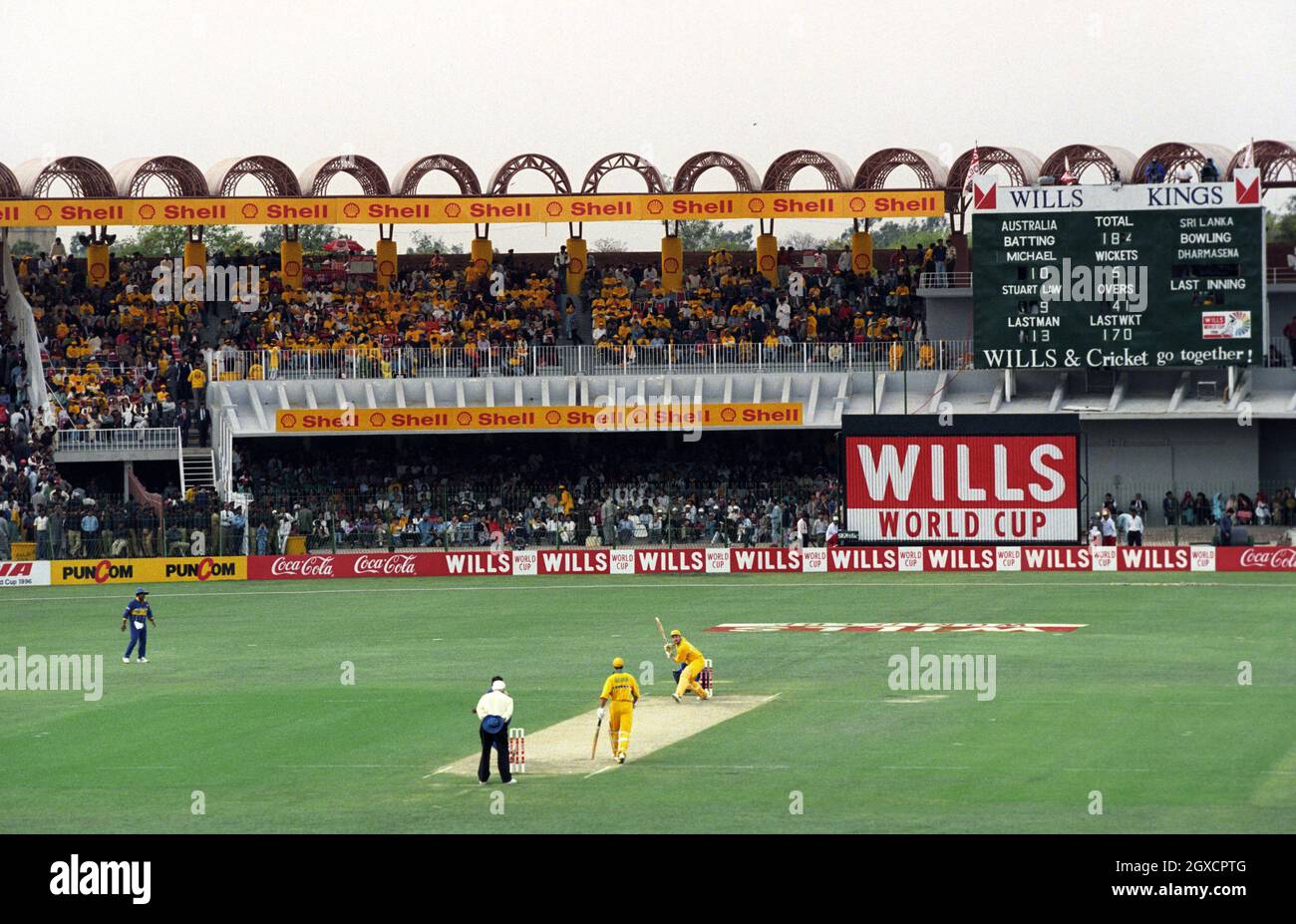 Gesamtansicht des Spiels während des Finales der Wills Cricket World Cup. Australien klatschen Stockfoto