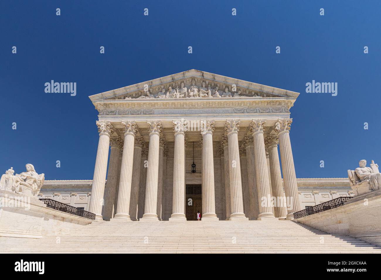 Gebäude des Obersten Gerichtshofs der Vereinigten Staaten in Washington, DC. Stockfoto