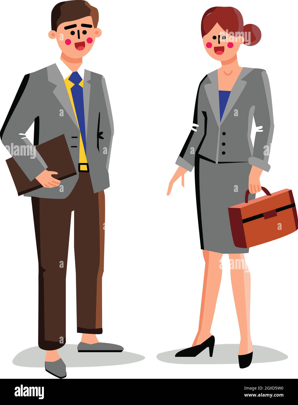Anwälte Business Workers Mann Und Frau Vektor Stock Vektor