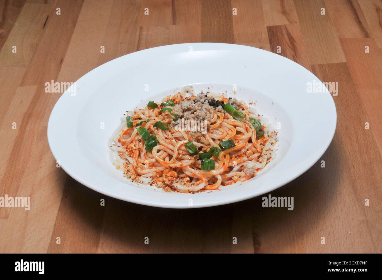 Traditionelle chinesische Küche bekannt als Dan Dan Noodles Stockfoto