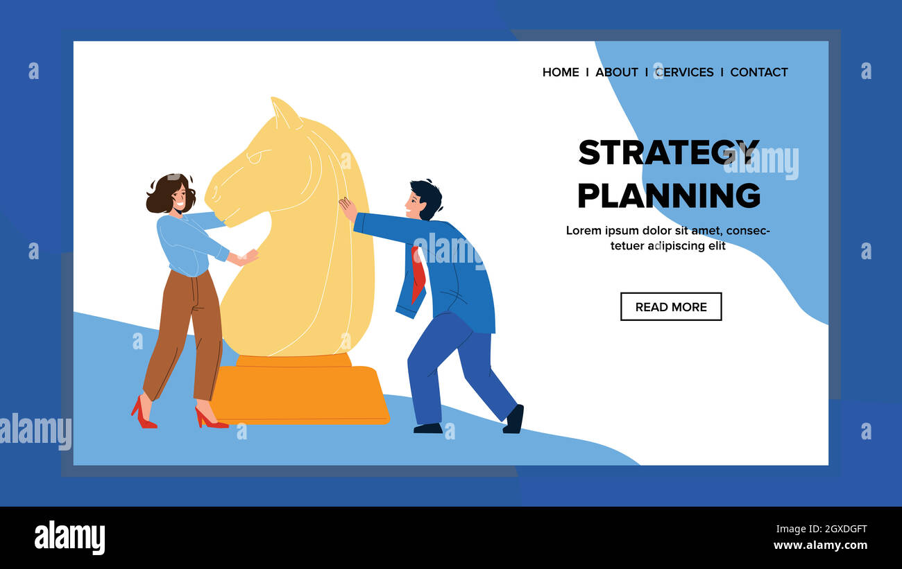 Strategie Planung Geschäftsleute Beruf Vektor Stock Vektor
