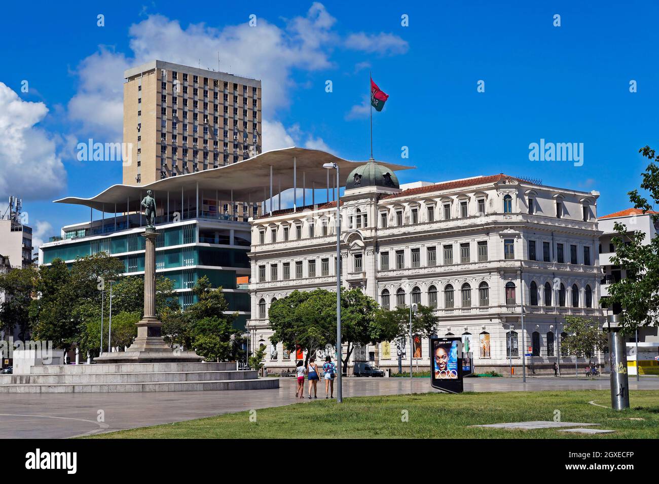RIO DE JANEIRO, BRASILIEN - 30. DEZEMBER 2019: Kunstmuseum von Rio, Museu de Arte do Rio (MAR) am Maua-Platz Stockfoto