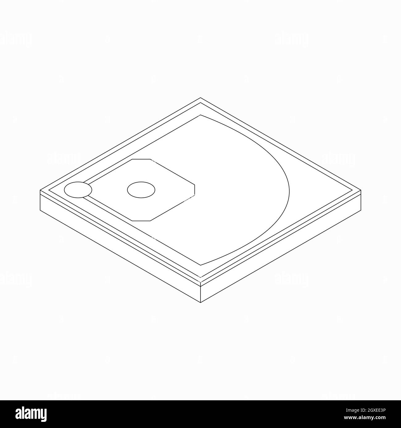 Baseballfeld-Symbol im isometrischen 3d-Stil auf weißem Hintergrund Stockfoto