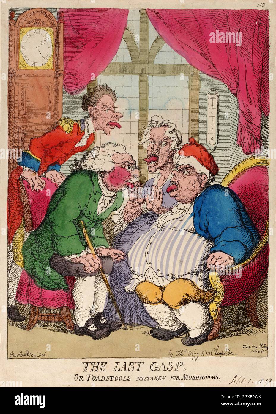 Künstler: Thomas Rowlandson (1756-1827) ein englischer Künstler und Karikaturist der georgischen Ära. Als sozialer Beobachter war er ein produktiver Künstler und Druckerei. Quelle: Thomas Rowlandson/Alamy Stockfoto