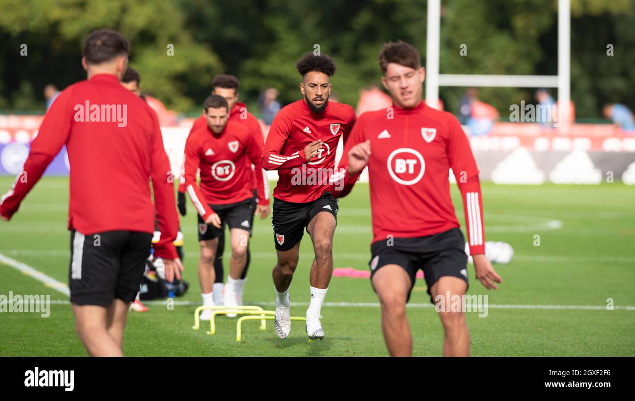 2021-10-05, Wales Football Training Session, Vale of Glamorgan (Credit Pic: Andrew Dowling) Credit: Andrew Dowling/Alamy Live News Stockfoto