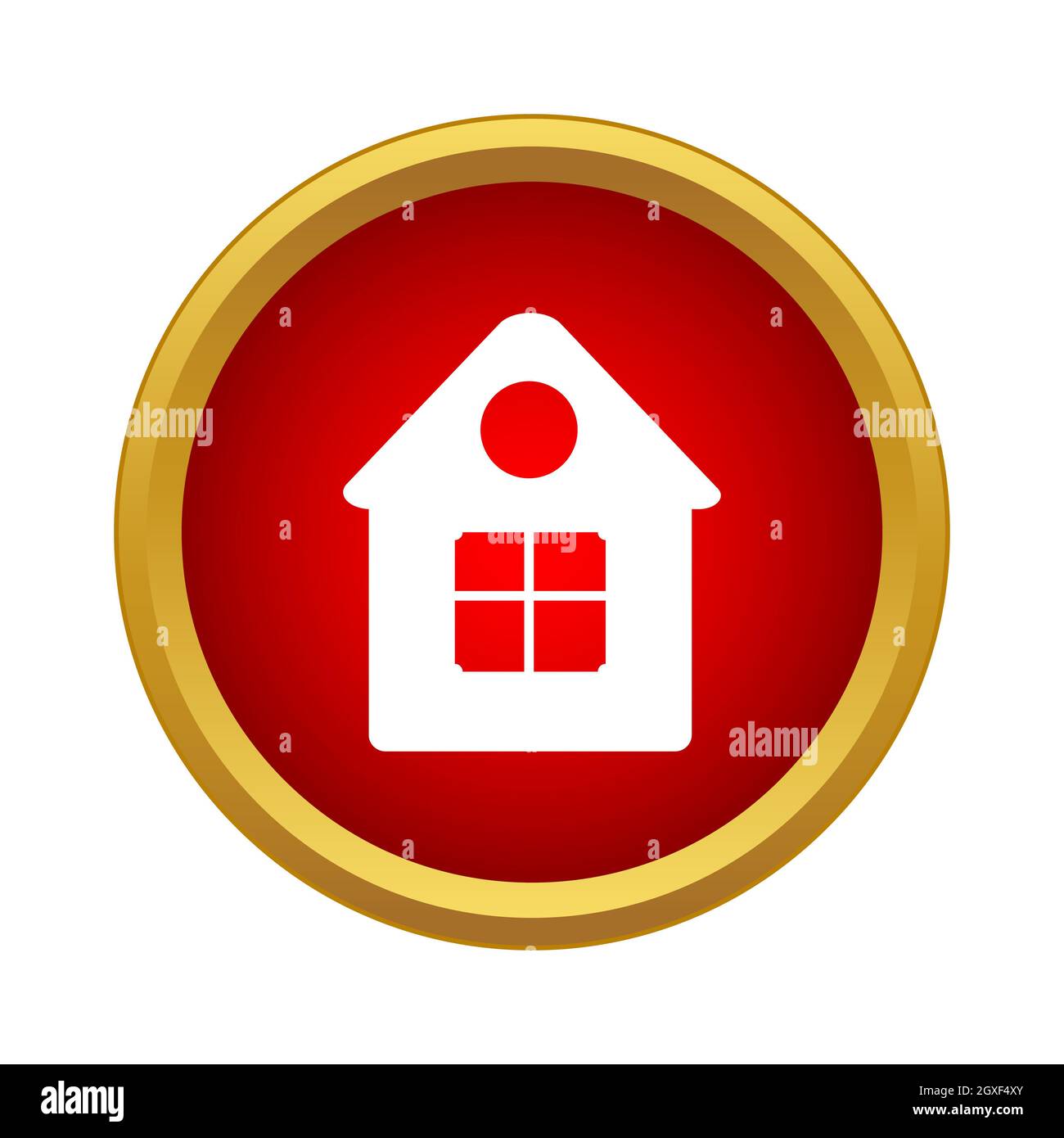 Home-Symbol im einfachen Stil isoliert auf weißem Hintergrund Stockfoto