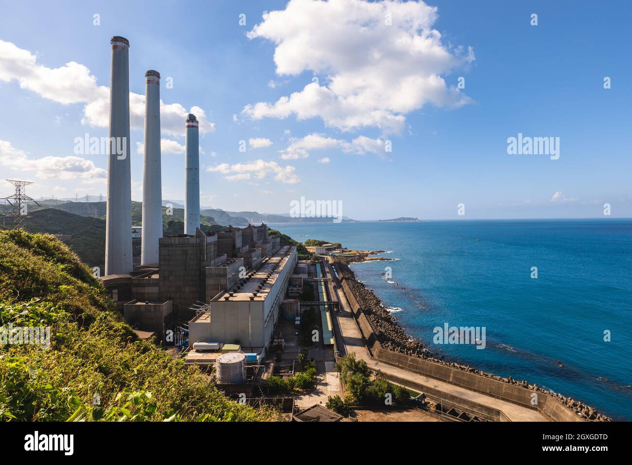 Das Kraftwerk Hsieh ho befindet sich in keelung in taiwan Stockfoto
