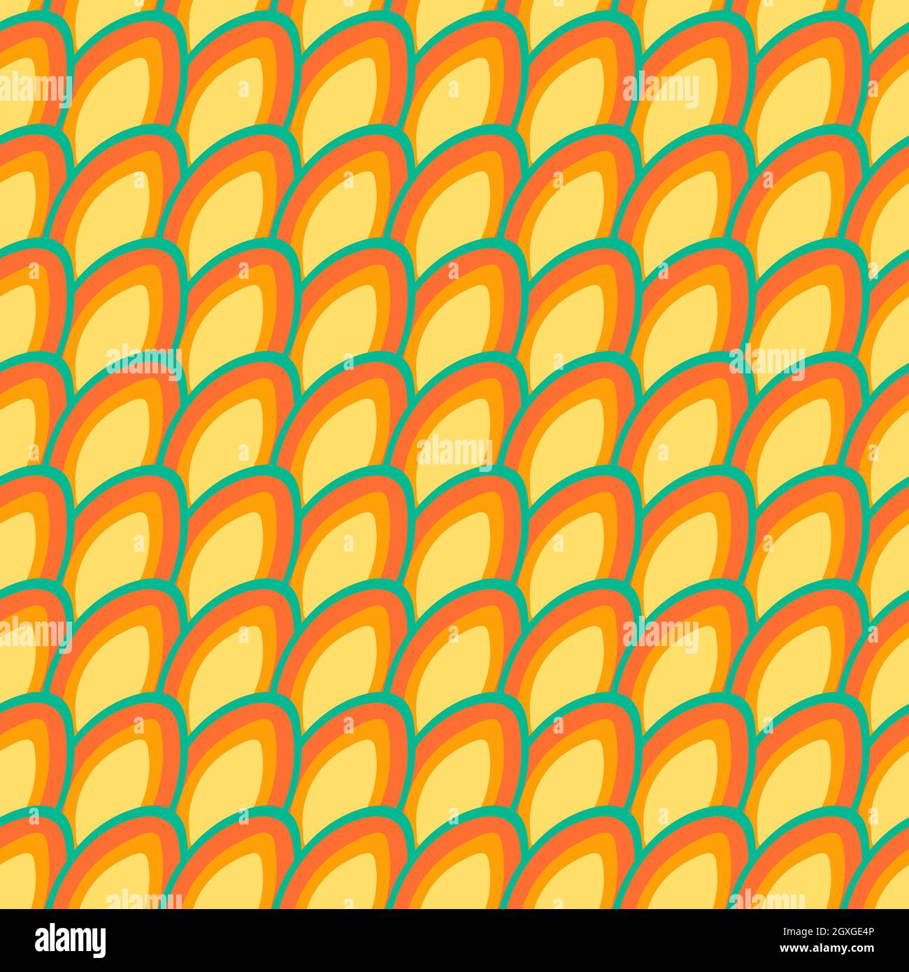 Papaya-Slice-Oberfläche mit nahtlosem Muster im Textildruck Stock Vektor