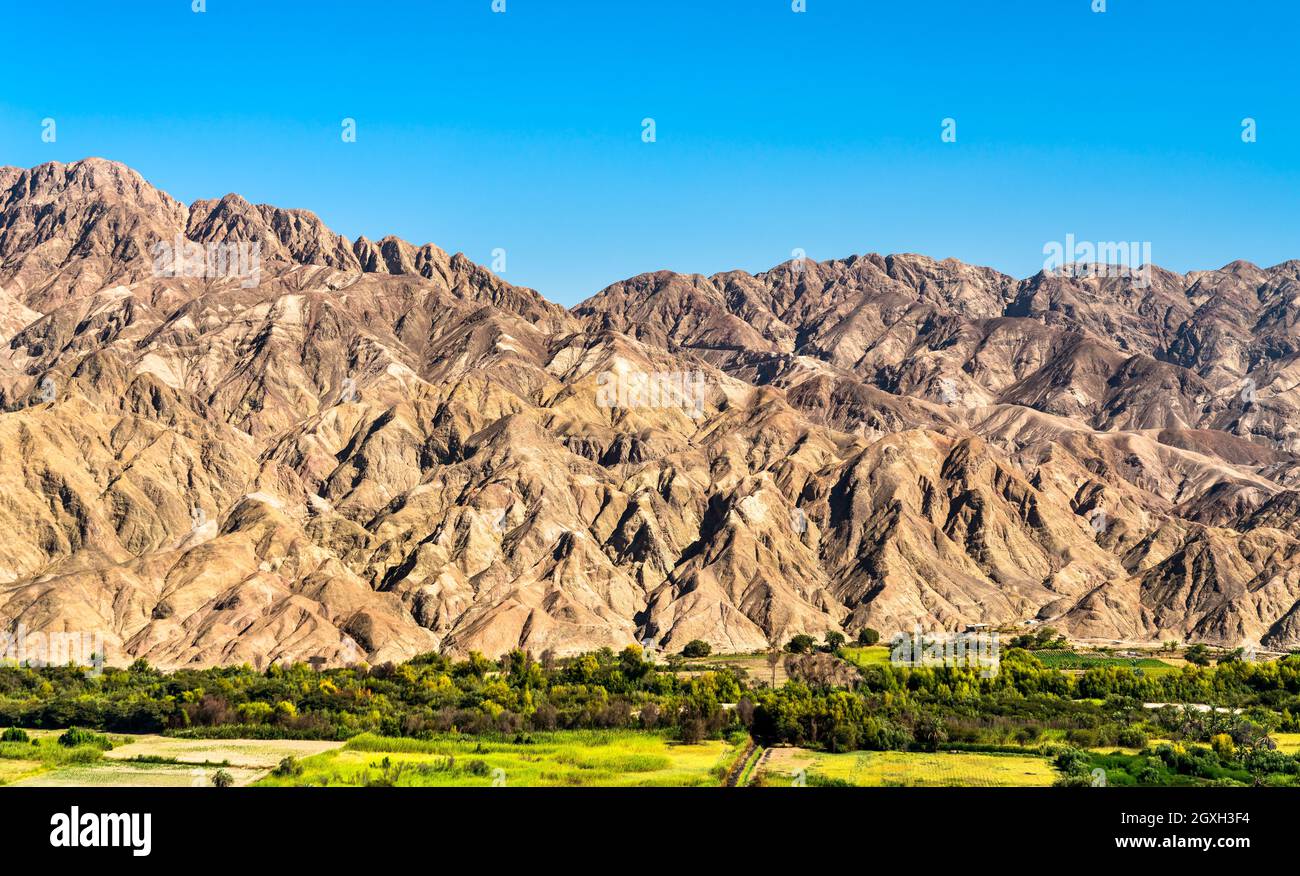 Berge bei Palpa in Peru Stockfoto