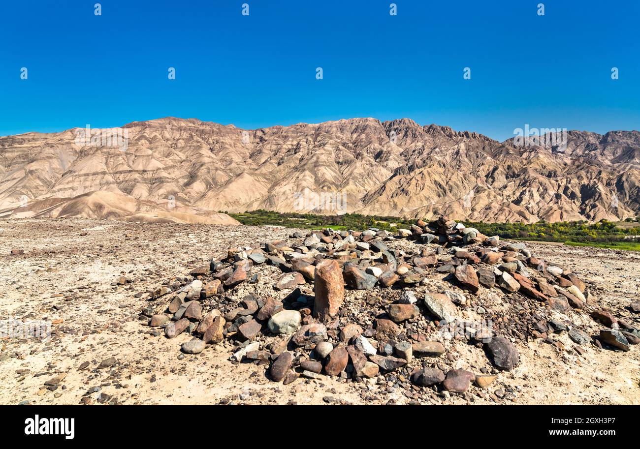 Berge bei Palpa in Peru Stockfoto