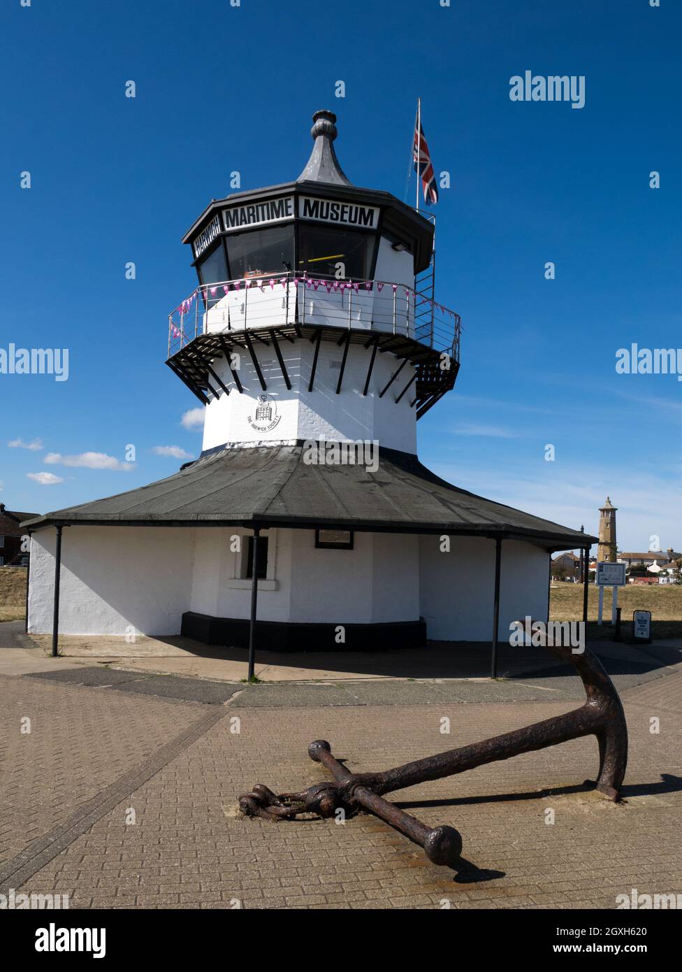 Der ehemalige Leuchtturm von Harwich Low, der heute als Harwich Maritime Museum, Harwich, Essex, England, Großbritannien, genutzt wird Stockfoto