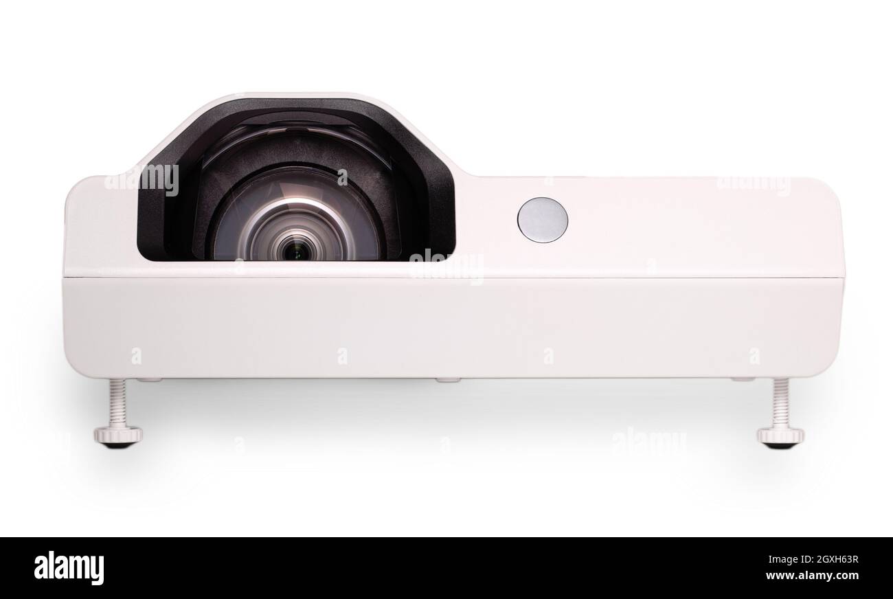 Projektor, Multimedia, weiß, auf weißem Hintergrund Stockfoto