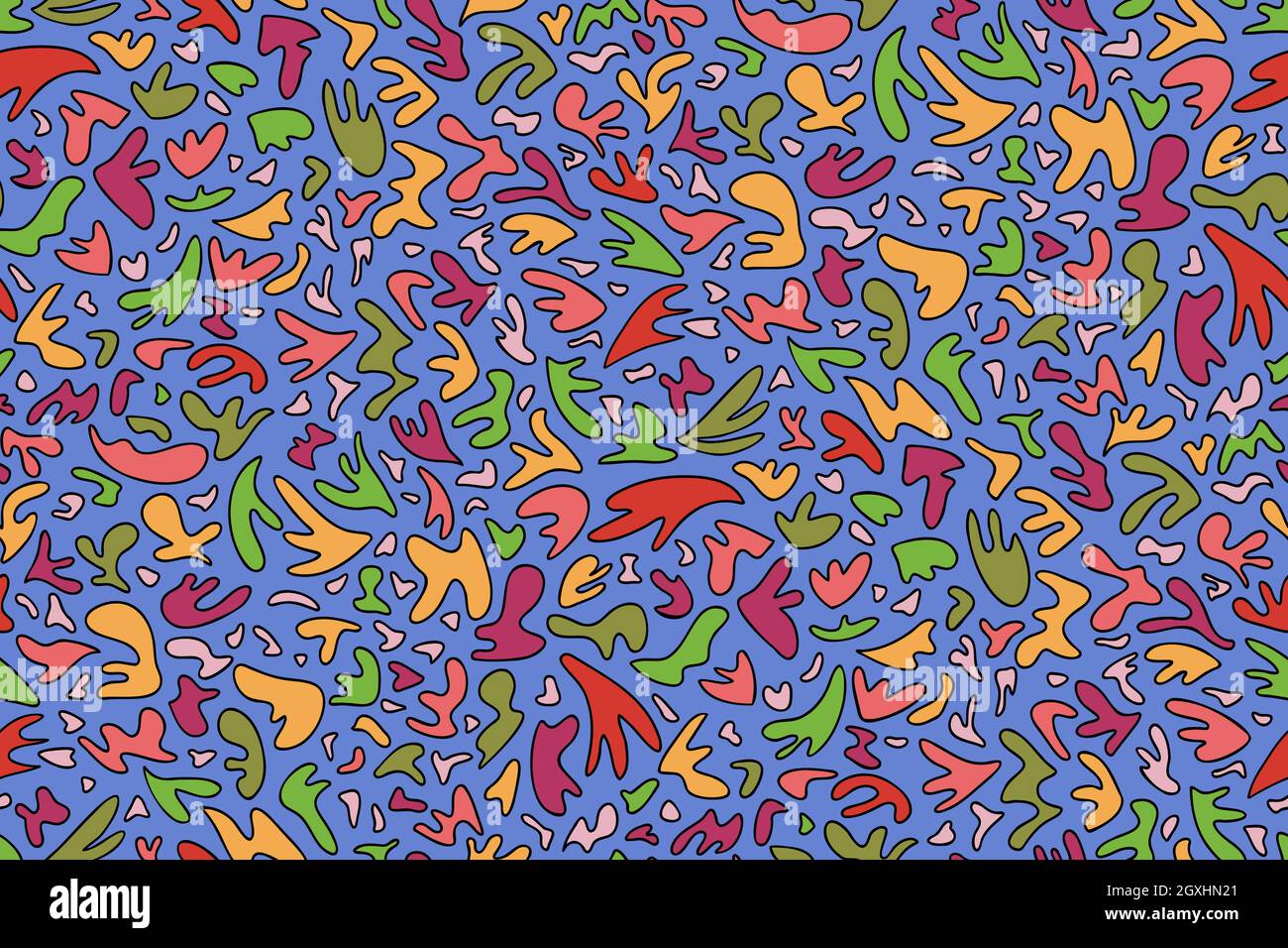 Abstrakt nahtlose Hintergrund Muster von Hand gezeichnet, Vektor. Stock Vektor