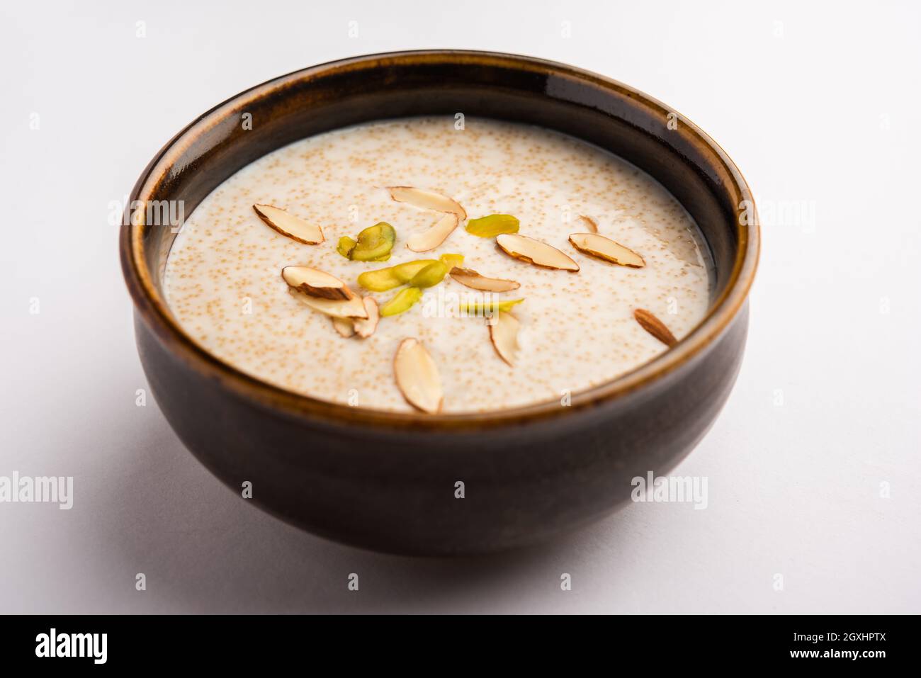 Gesunder Rajgira kheer oder Amaranth süßer Haferbrei Stockfotografie