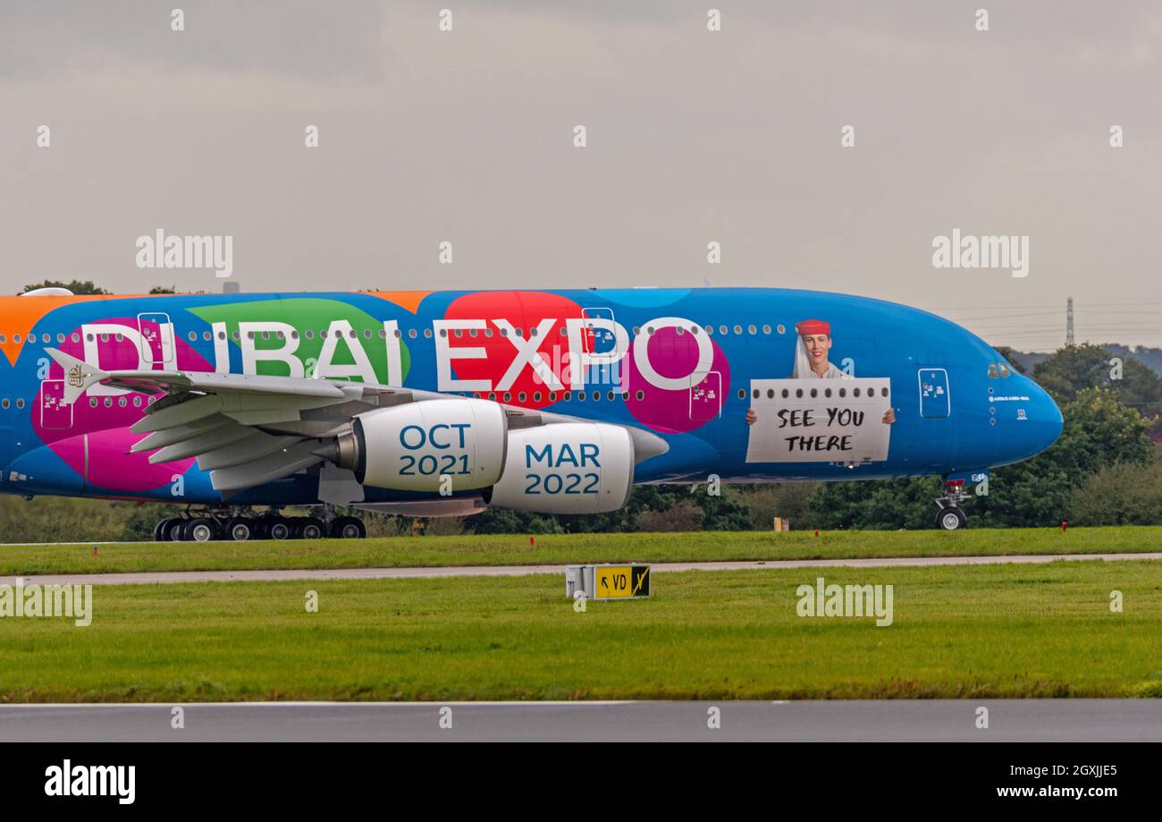 3/28着…EXPO 2020 Dubai エアバスA380Premier Emirates A380 Dubai Expo 2020 Spezialflugzeuge in Lackierung kamen