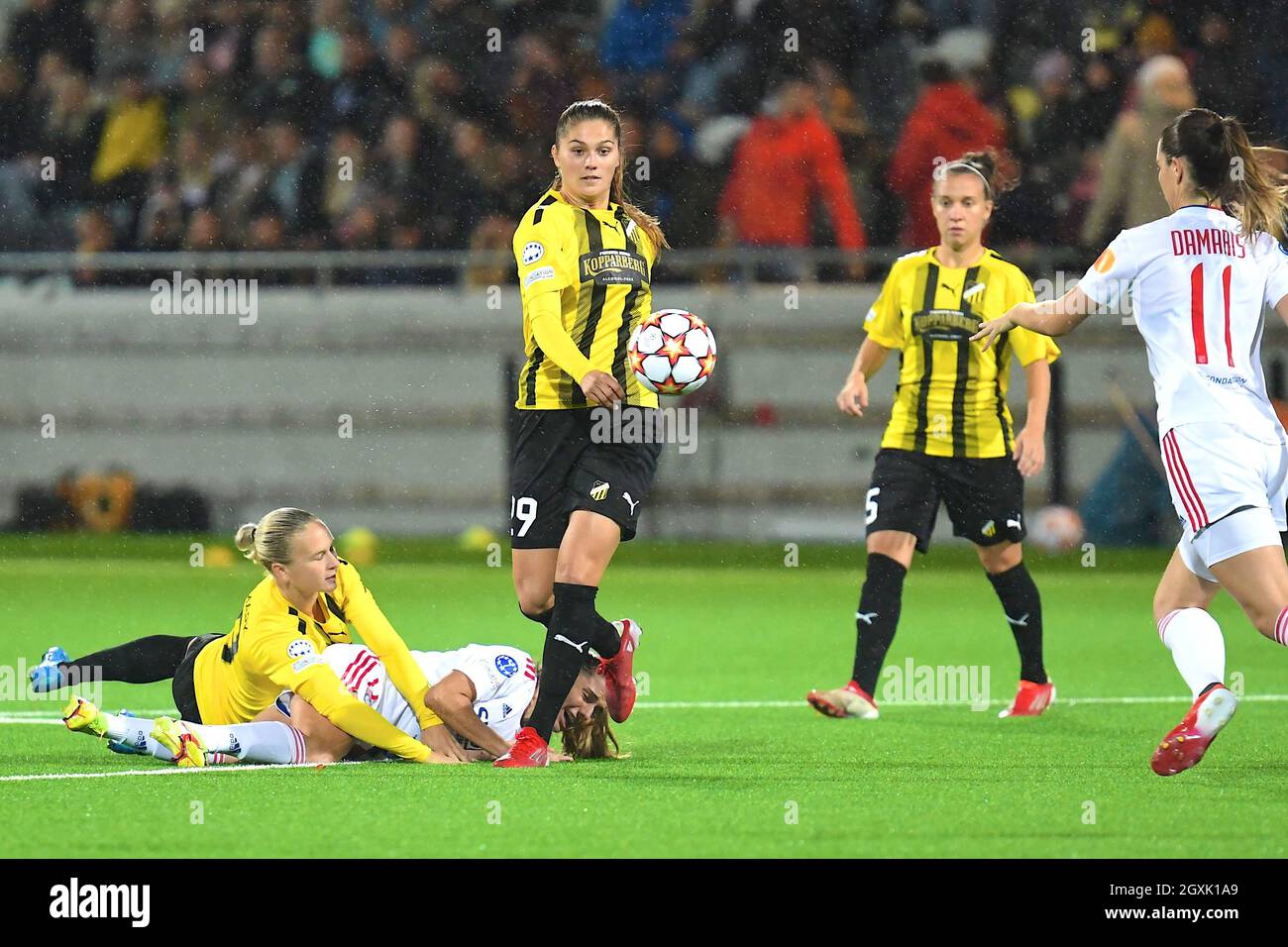 Göteborg, Schweden. Oktober 2021. Mille Gejl Jensen (29 Hacken) während des UEFA Womens Champions League-Spiels in der Gruppe D zwischen BK Hacken und Olympique Lyonnais am 5 2021. Oktober in der Hisingen Arena in Göteborg, Schweden Credit: SPP Sport Press Foto. /Alamy Live News Stockfoto