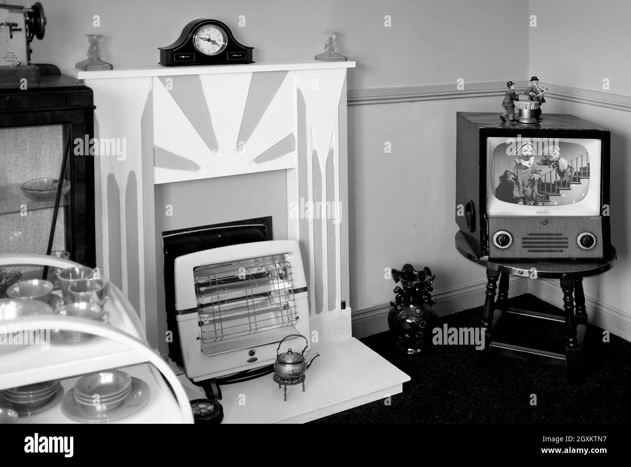 Wohnzimmer aus den 50er Jahren Stockfoto