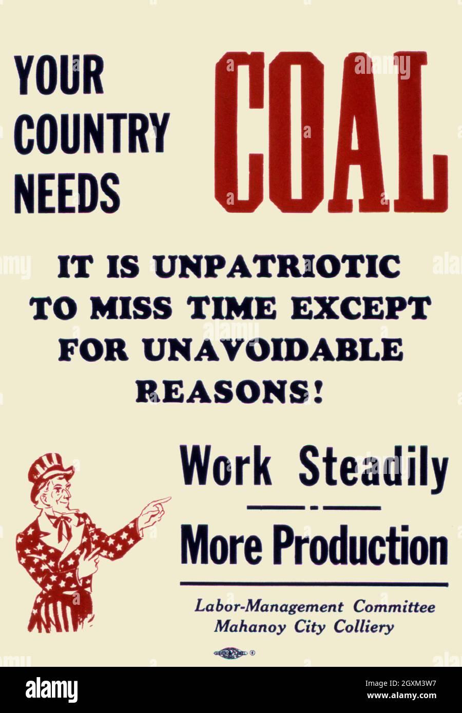 Ihr Land Braucht Kohle Stockfoto