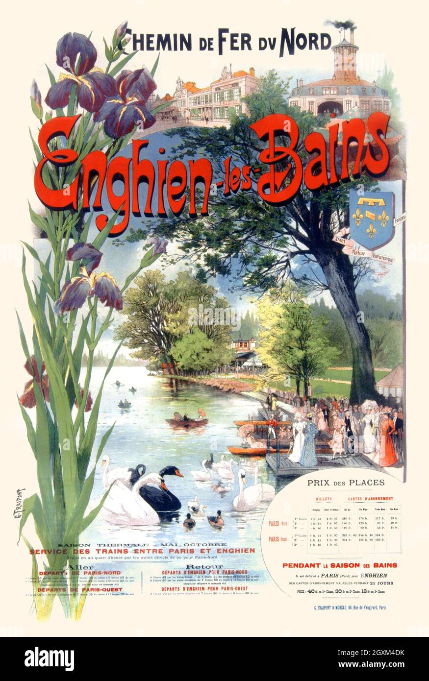 Chemin de fer du Nord. Enghien-les-Bains Stockfoto