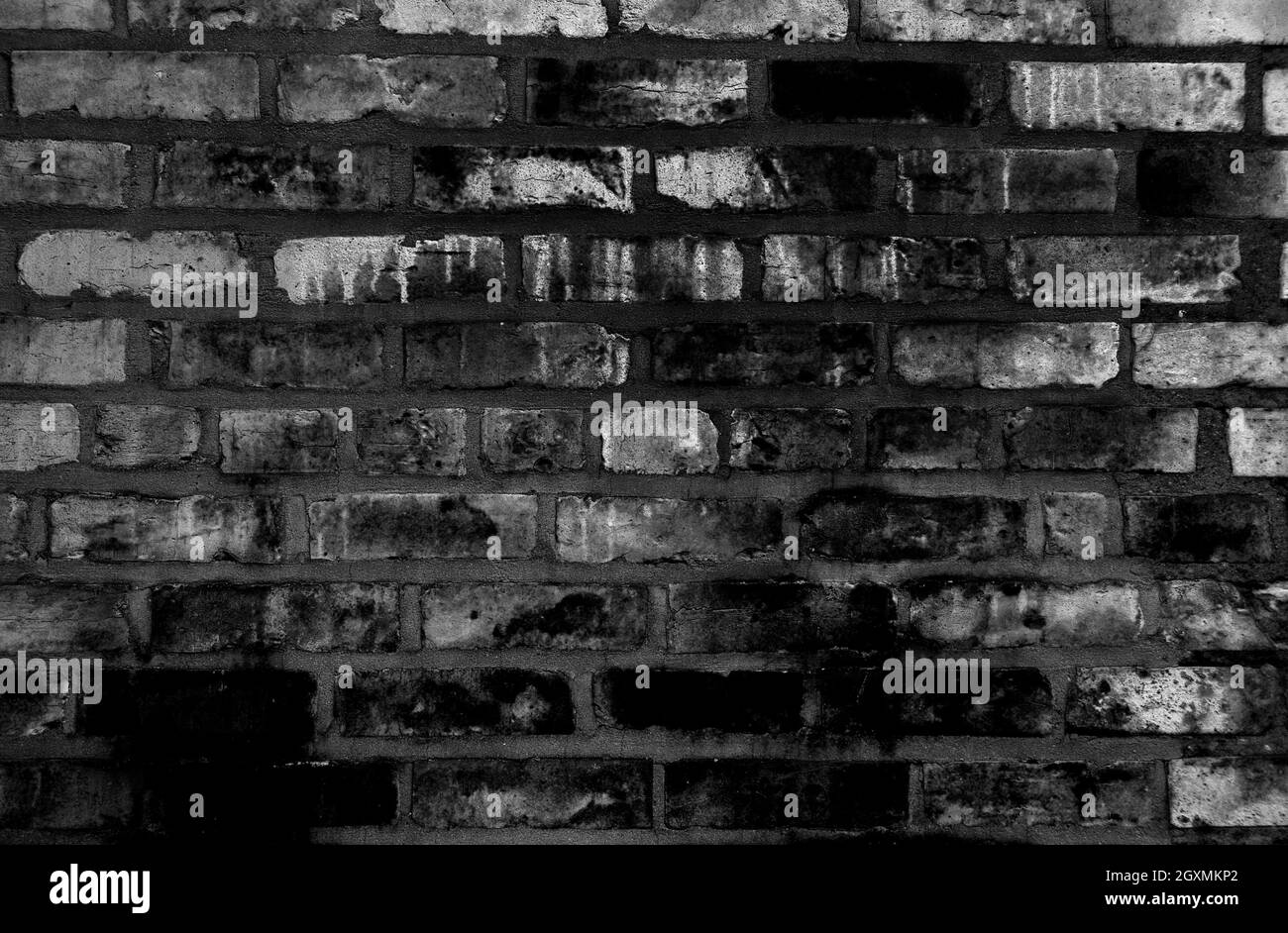 Dunkelgrau rustikalen Stadt Backstein Wand Hintergrund Stockfoto