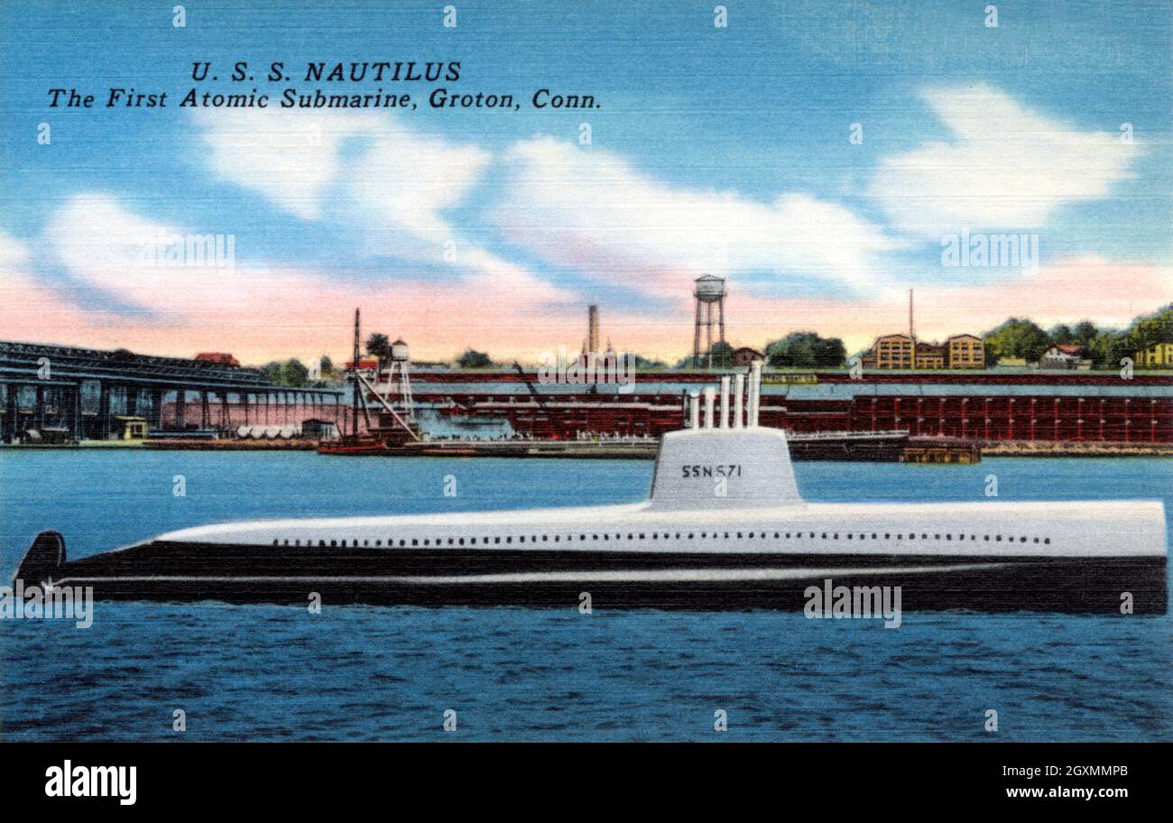 U.S.S.F. Nautilus, das erste Atom-U-Boot Stockfoto