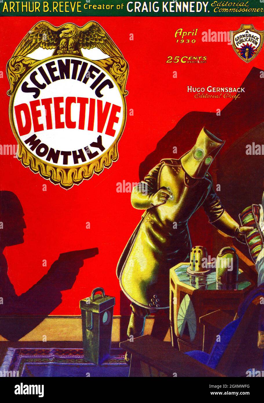 Wissenschaftlicher Detective Monthly Stockfoto