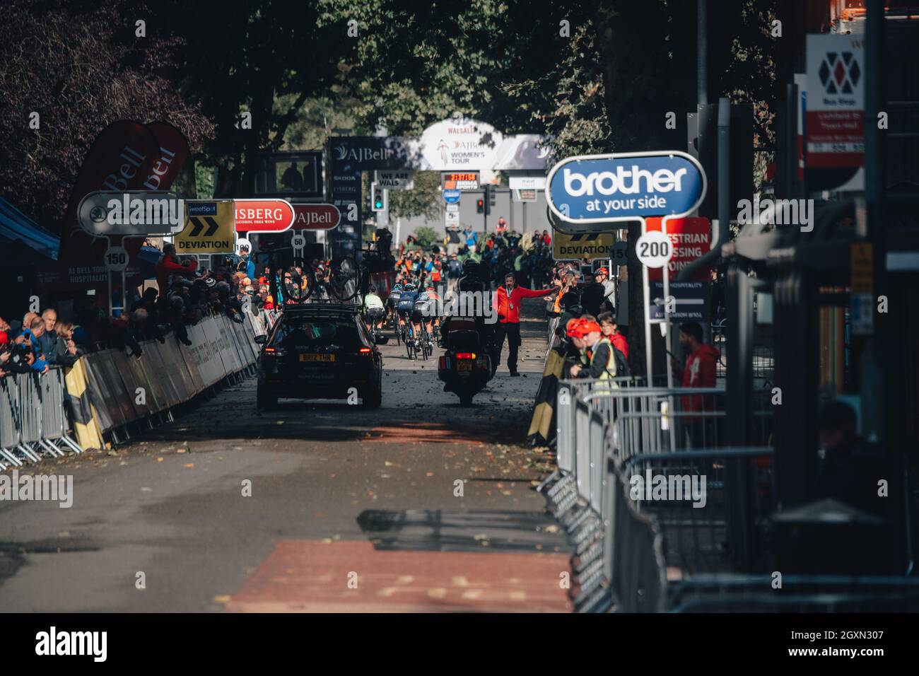 5. Oktober 2021 Frauen Tour. Stufe 2. Walsall zu Walsall. Amy Pieters gewinnt die Etappe 2 der womenÕs-Tour. Foto von Simon Gill. Stockfoto