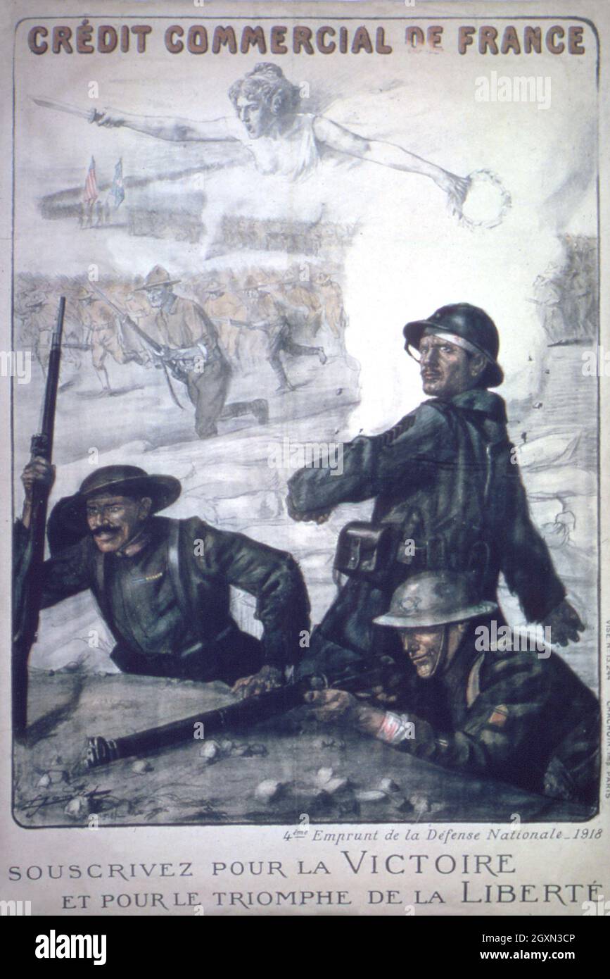 Abonnieren Sie den französischen Nationalkredit für den Krieg Stockfoto