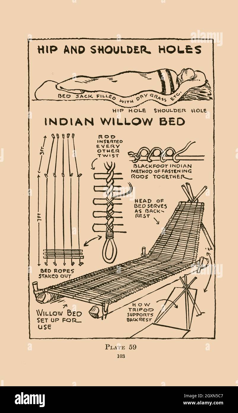 Indien Weidenbett Stockfoto