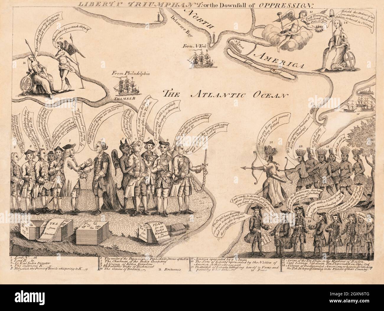 Freiheit triumphierend; oder den Untergang der Unterdrückung Stockfoto