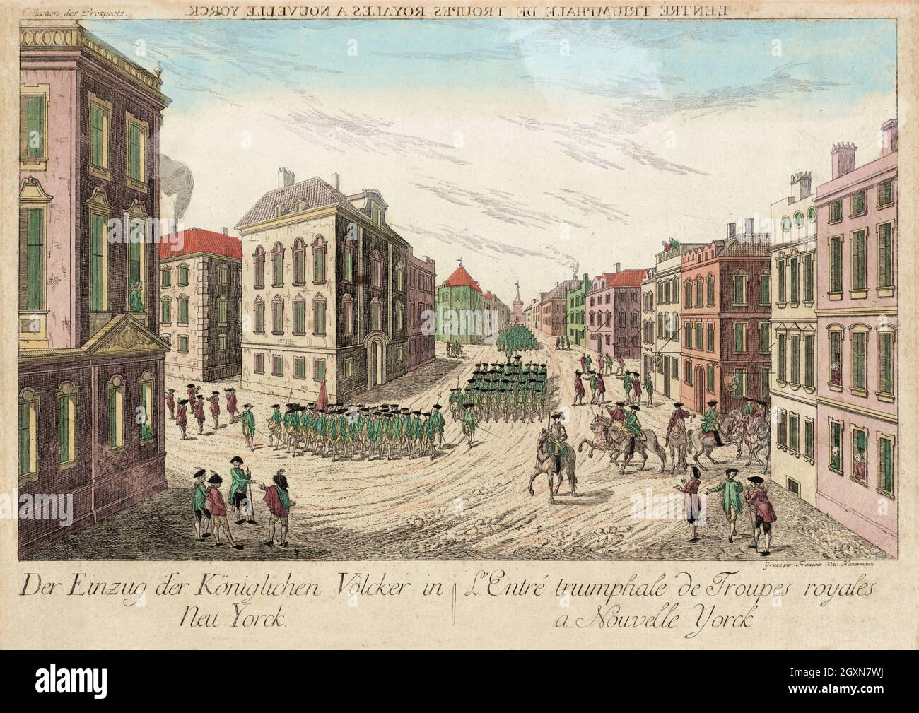 Triumritische Marsch britischer Truppen Stockfoto