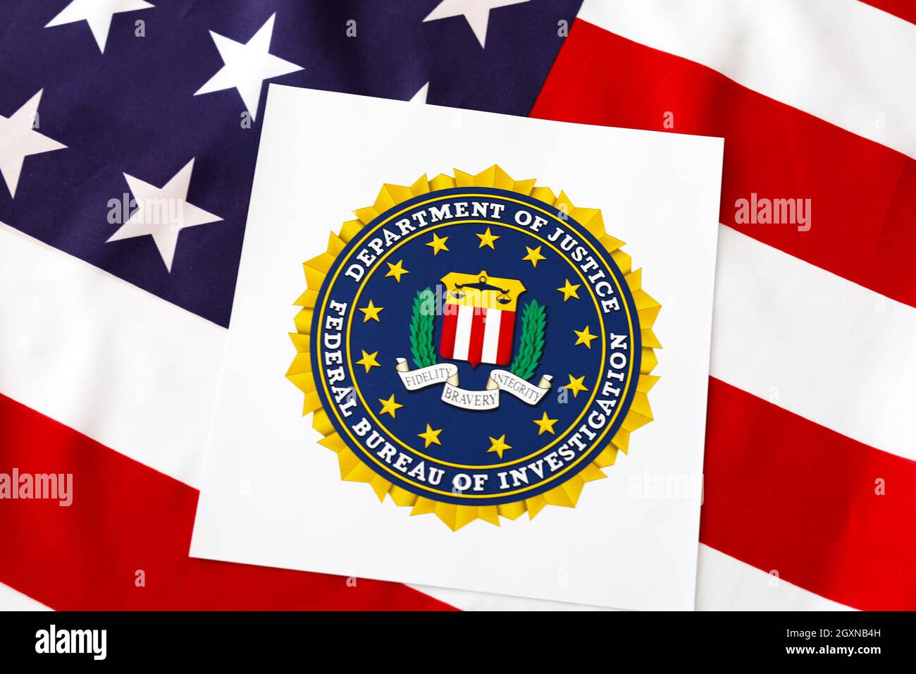 Logo Department of Justice Federal Bureau of Investigation Stockfoto