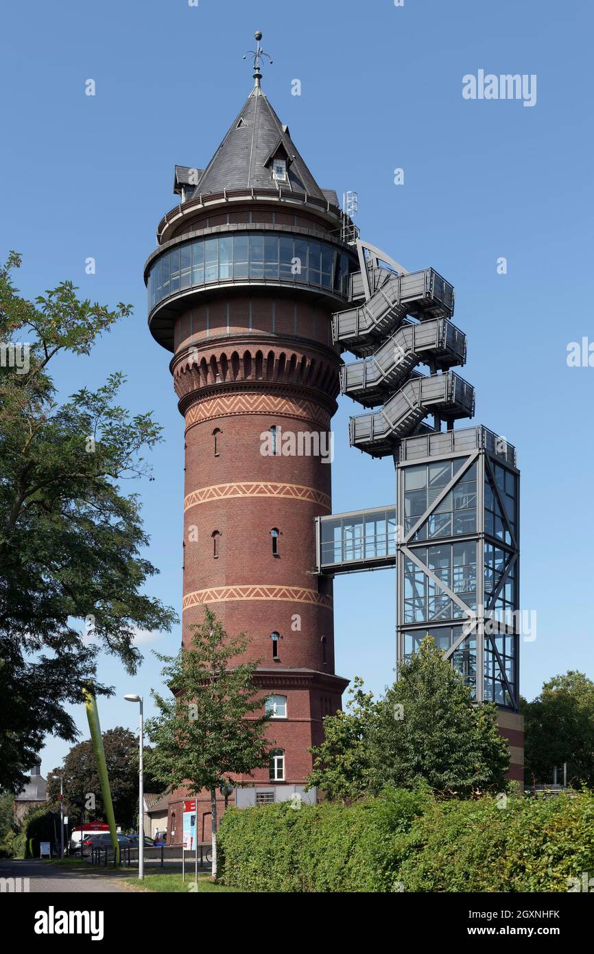 Wassermann-Wassermuseum, stillgestellter Wasserturm, Route des industriellen Erbes, Styrum, Mülheim an der Ruhr, Ruhrgebiet, Nordrhein-Westfalen, Deutschland Stockfoto