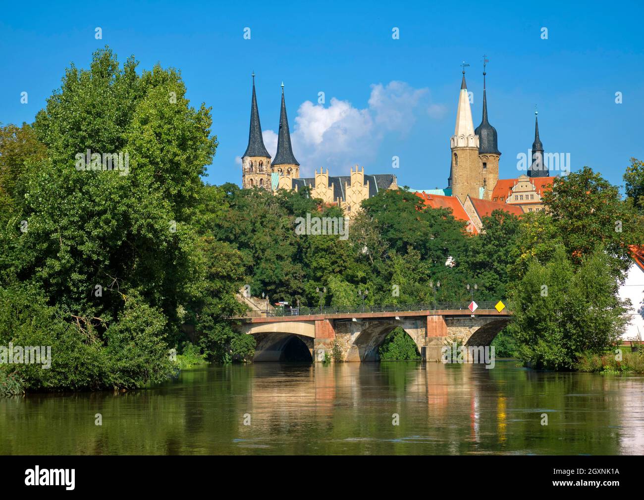 Ansicht des Merseburger Doms und der Merseburger Burg, Merseburg, Sachsen-Anhalt, Deutschland Stockfoto