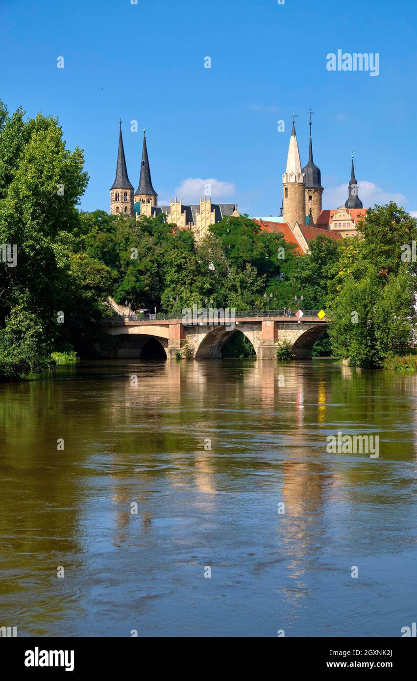Ansicht des Merseburger Doms und der Merseburger Burg, Merseburg, Sachsen-Anhalt, Deutschland Stockfoto