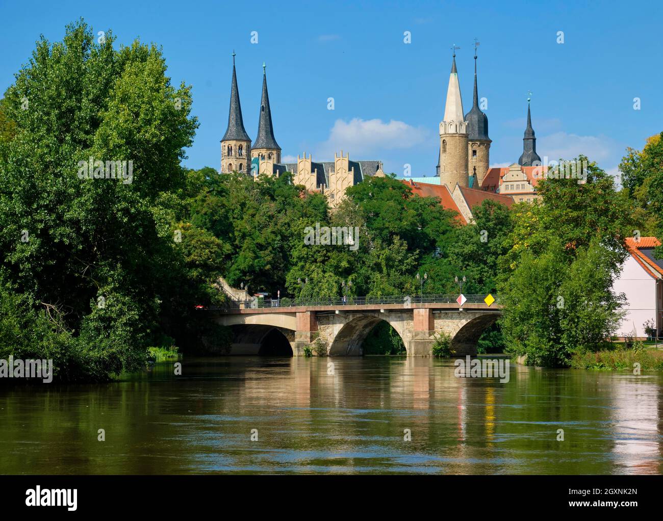 Ansicht des Merseburger Doms und der Merseburger Burg, Merseburg, Sachsen-Anhalt, Deutschland Stockfoto