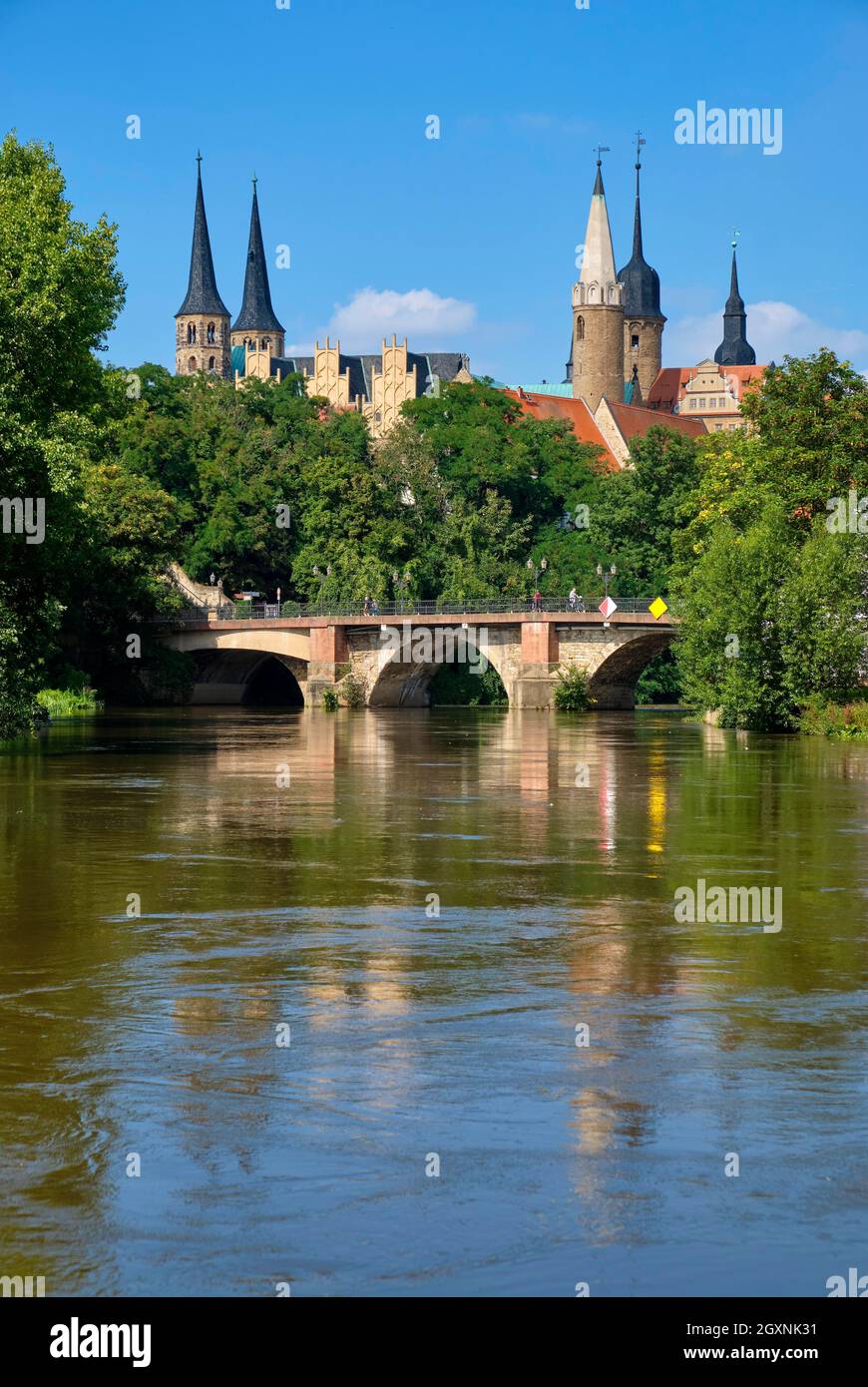 Ansicht des Merseburger Doms und der Merseburger Burg, Merseburg, Sachsen-Anhalt, Deutschland Stockfoto