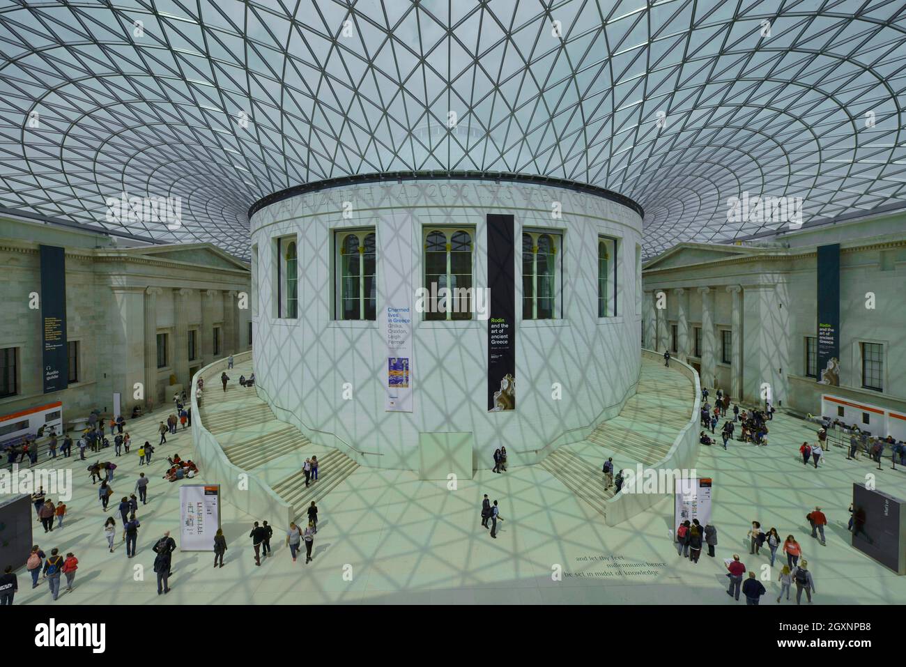 Atrium, British Museum, Great Russell St sbury, London, Großbritannien Stockfoto