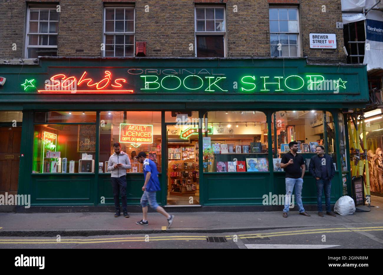 Soho's Bookshop, Brewer Street, Soho, London, England, Vereinigtes Königreich Stockfoto