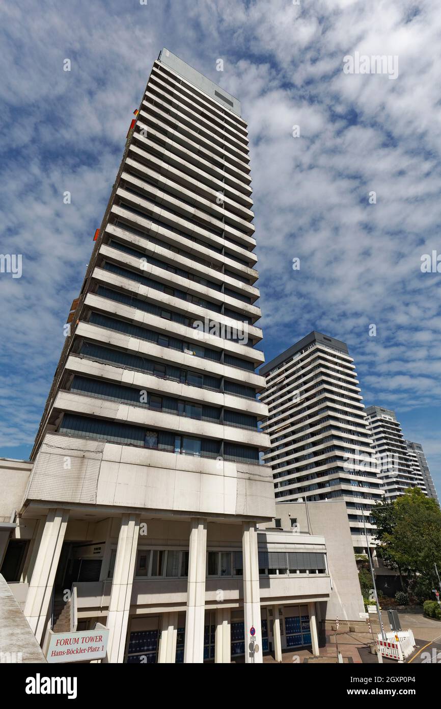 Iduna Hochhäuser, Forum City Mülheim, Mülheim an der Ruhr, Ruhrgebiet, Nordrhein-Westfalen, Deutschland Stockfoto