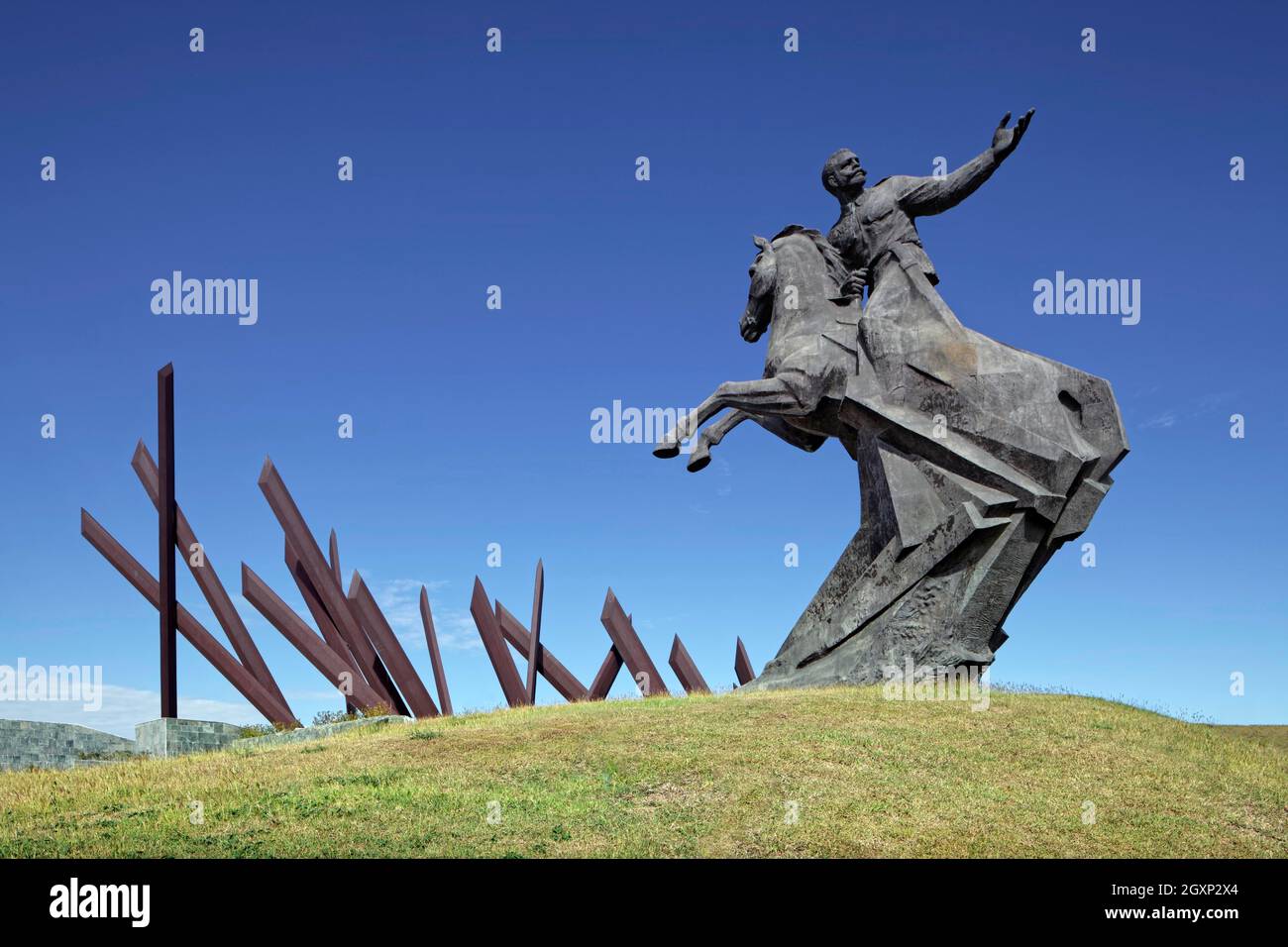 Denkmal für Antonio Maceo Grajales, kubanischer General der Unabhängigkeitskriege von 1868 bis (1898), vom Bildhauer Alberto Santiago Lescay, Plaza de la Stockfoto