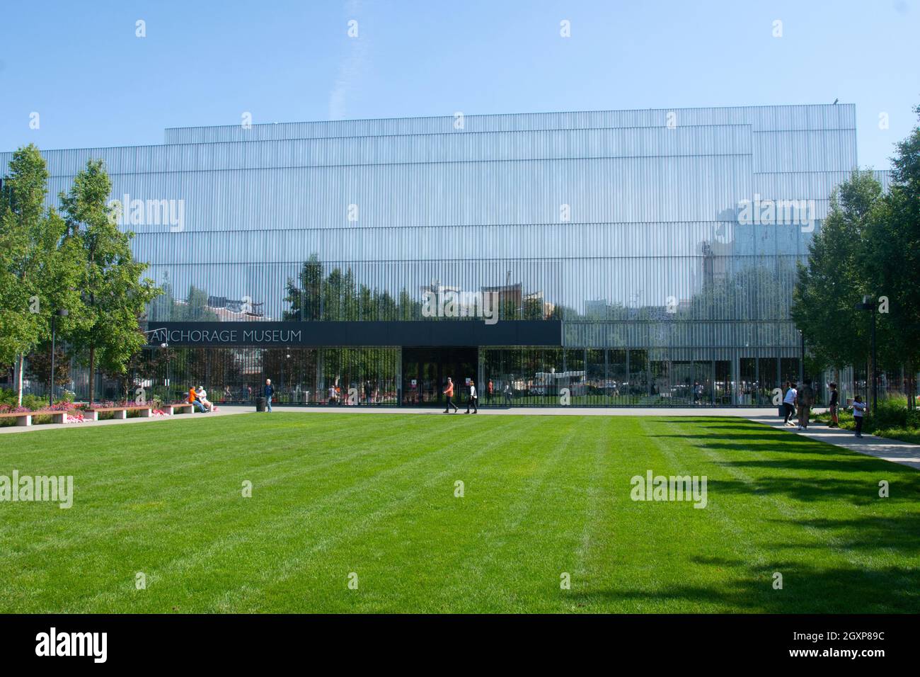 Sommertag im Anchorage Museum, Anchorage, Alaska, USA Stockfoto